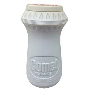 Comet Vintage Plastic Bottle Shaker 6oz Chlorinol Cleaner White 1970s NOS
